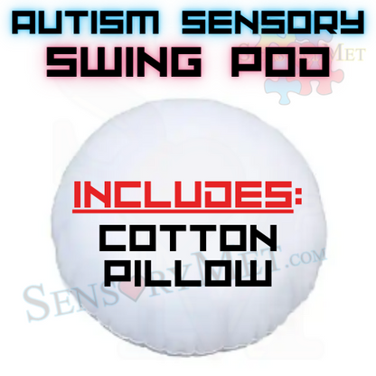 Autism Hanging Pod Swing For Kids with Sensory Needs Indoor/Outdoor Swing Pod Cotton Pillow