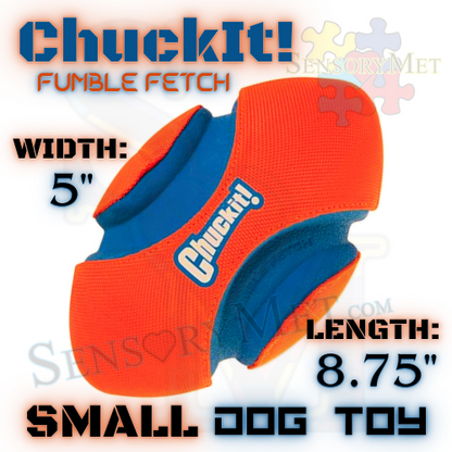 ChuckIt! FUMBLE FETCH Dog Ball Heavy Duty Football Dog Toy - Small 9 Inch