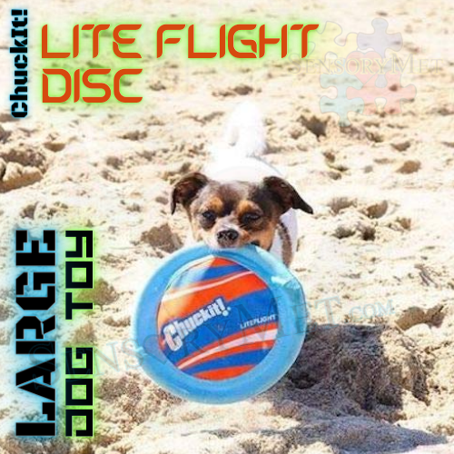 Chuck-It! Frisbee Lite Flight Dog Disc Large Frisbee Dog Toy - Blue Orange 10"