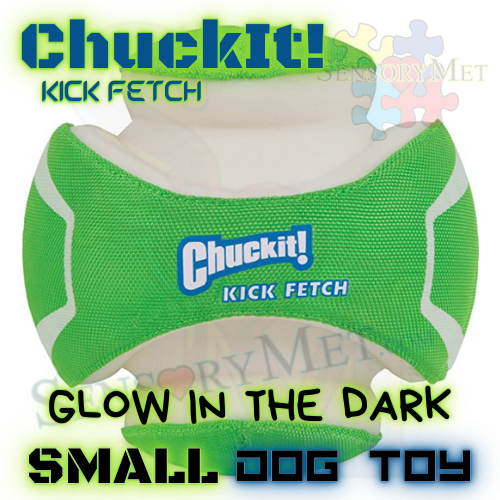 ChuckIt! Max Glow Kick Fetch Glow In The Dark Dog Toy Ball Small 6 Inch Green Indestructible Fetch Toy