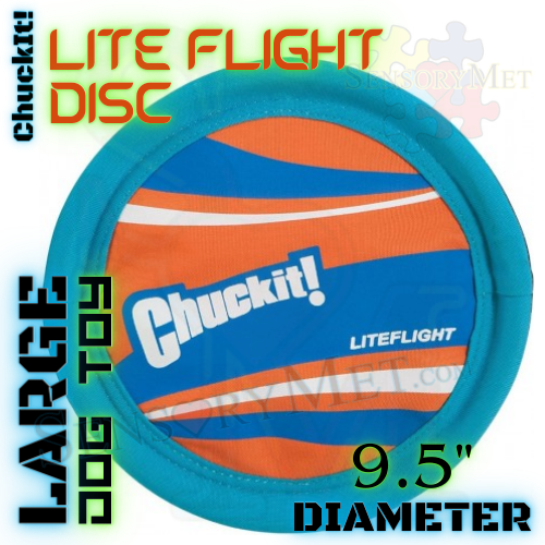 Chuck-It! Original Lite Flight Dog Disc Soft Durable Frisbee Dog Toy - Large 10"