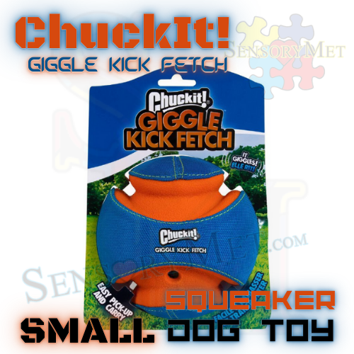 Best Squeaky Dog Toy Chuck It Giggle Kick Fetch Small Dog Ball Blue Orange Interactive Fetch Toy