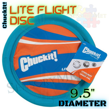 Chuck-It! Original Lite Flight Dog Disc Soft Durable Frisbee Dog Toy Blue and Orange - Large 10"