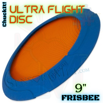 ChuckIt! Ultra Flight Dog Disc Soft Durable Rubber Frisbee Dog Toy - Large 9"