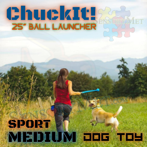 Chuck-It Sport Ball Launcher 25-Inch Medium Ball Launcher Dog Toy w/ Tennis Ball - 2.5 Inch Ball