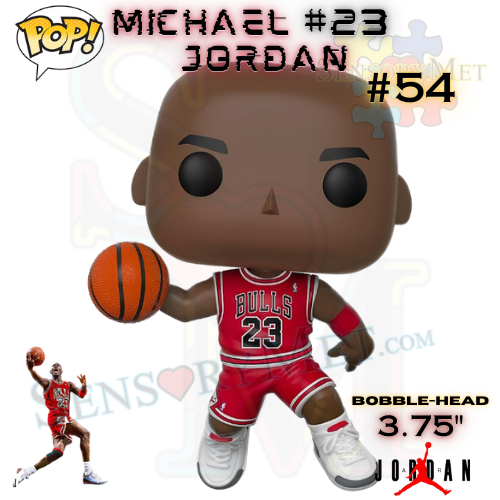 Michael Jordan Chicago Bulls NBA Funko Pop! Vinyl Figure Bobblehead #54 Red Jersey #23 Air Jordan