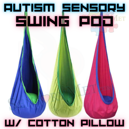 Occupational Therapy Sensory Swing Pod For Kids with Sensory Needs Indoor/Outdoor Hanging Therapeutic Swing Cotton Pillow