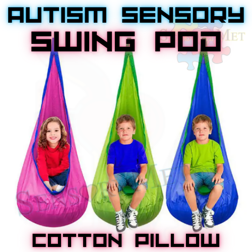 Autism Sensory Therapy Pod For Kids with Sensory Needs Indoor/Outdoor Hanging Swing