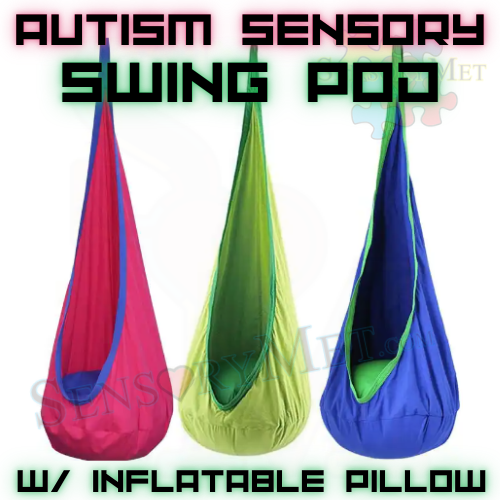 Sensory Compression Swing Pod For Kids with Sensory Needs Indoor/Outdoor Hanging Swing Cotton Pillow