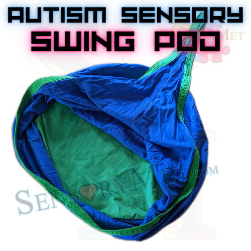 Autism Sensory Therapy Pod Swing For Kids with Sensory Needs Indoor/Outdoor Swing Pod - Blue