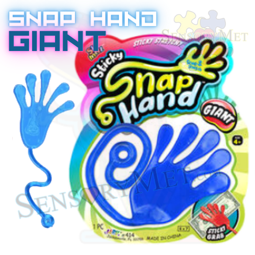 JA RU SliMeez Sticky Stretchy Giant Snap Hands Squishy Fidget Toy Blue Squeeze Toys