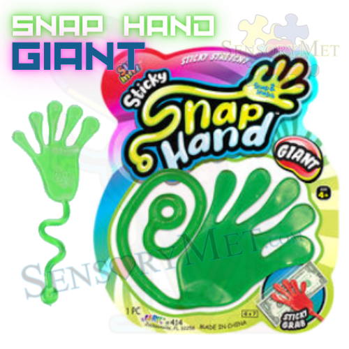 JA RU SliMeez Sticky Stretchy Giant Snap Hands Squishy Fidget Toy Green Squeeze Toys