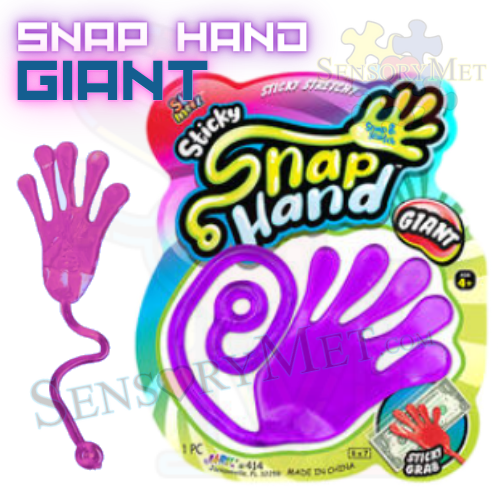 JA RU SliMeez Sticky Stretchy Giant Snap Hands Squishy Fidget Toy Purple Squeeze Toys