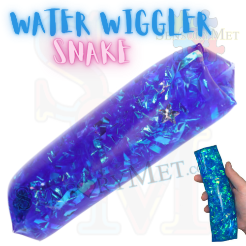 Jumbo Water Wiggler Water Snake with Sparkly Streamers - Blue