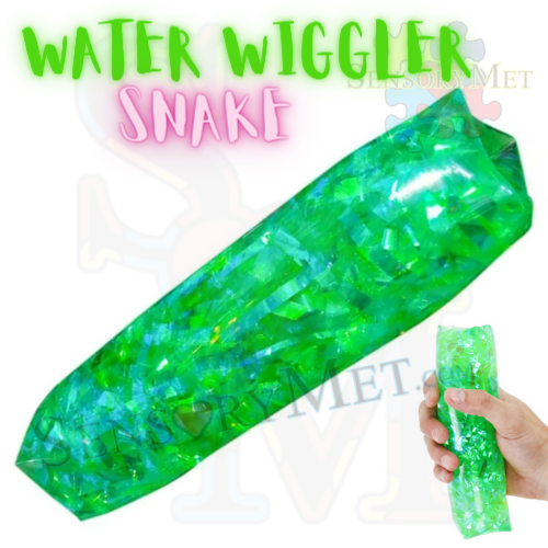 Jumbo Water Wiggler Water Snake with Sparkly Streamers - Green