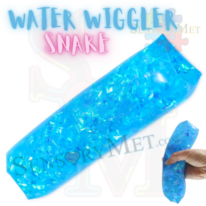 Jumbo Water Wiggler Water Snake with Sparkly Streamers - teal