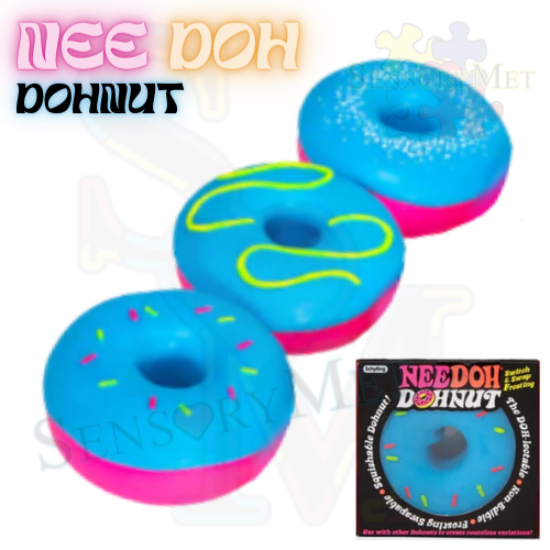 NEE-DOH DOUGHNUT Autistic Special Needs Child Stress Relief Toy by Schylling - Blue