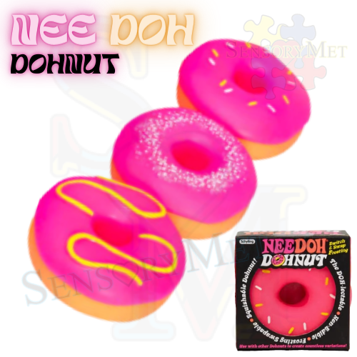 NEE-DOH DOUGHNUT Autistic Special Needs Child Stress Relief Toy by Schylling - Pink