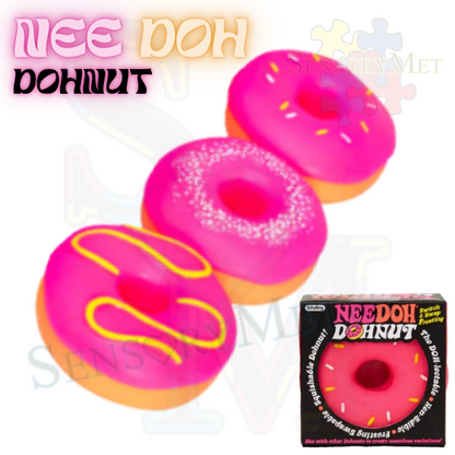 NEE-DOH DOUGHNUT Autistic Special Needs Child Stress Relief Toy by Schylling - Pink