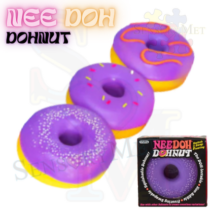 NEE-DOH DOUGHNUT Autistic Special Needs Child Stress Relief Toy by Schylling - Purple