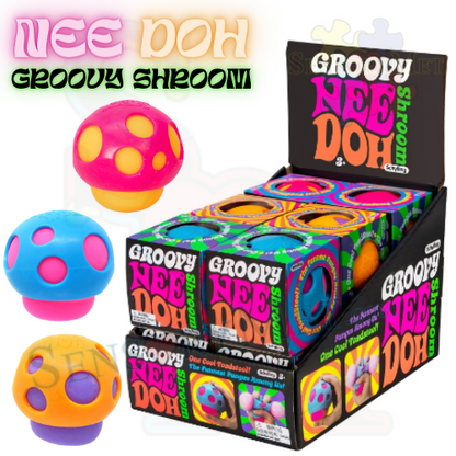 NEE-DOH Groovy Shroom Stress Reliever Fidget Toy by Schylling - Assorted Colors