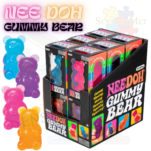 NEE-DOH GUMMY BEAR Autistic Special Needs Toddler Stress Relief Toy by Schylling Assorted Colors