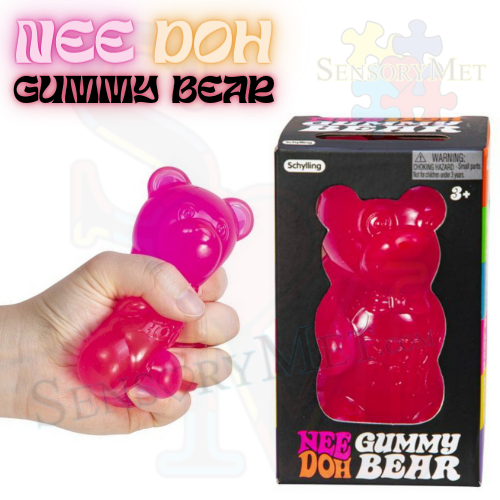 NEE-DOH GUMMY BEAR Fidget Toy Stress Reliever - Pink