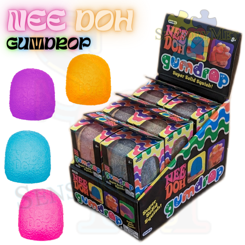 Schylling NEE-DOH Gumdrops Novelty Toys Fidget Toy Stress Relief Ball - Assorted Colors