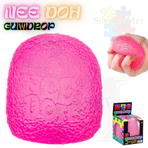 NEE-DOH Gumdrops Novelty Toys Fidget Toy Stress Relief Ball by Schylling - Pink