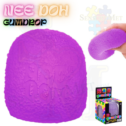 NEE-DOH Gumdrops Novelty Toys Fidget Toy Stress Relief Ball by Schylling - Purple