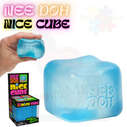 Schylling Nee Doh Nice Cube Best Fidget Toy Squishy Novelty Toy - Blue