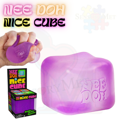 Schylling Nee Doh Nice Cube Best Fidget Toy Squishy Novelty Toy - Purple