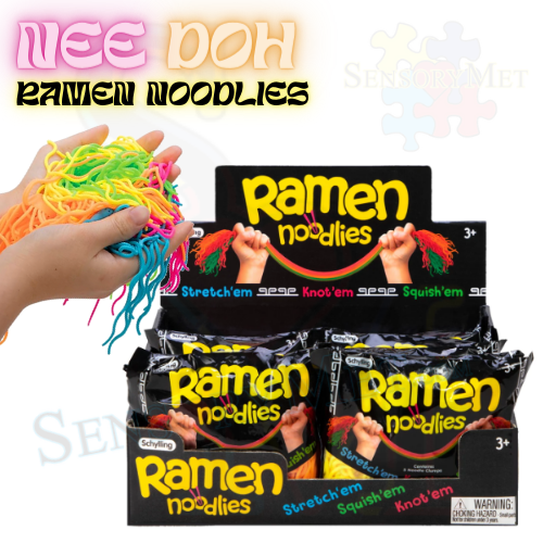 NEE-DOH Ramen Noodles Noodlies Calming Sensory Toys for Autism Fidget Toy Stress Reliever