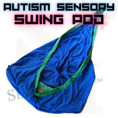 Autism Hanging Pod Swing For Kids with Sensory Needs Indoor/Outdoor Swing Pod - Blue