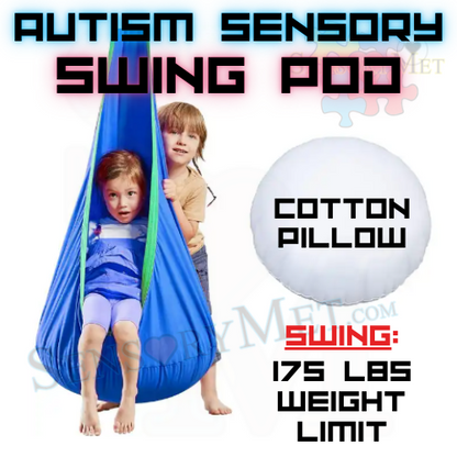 Autism Sensory Swing For Kids with Sensory Needs Indoor/Outdoor Hanging Swing Pod 175 Pound Weight Limit