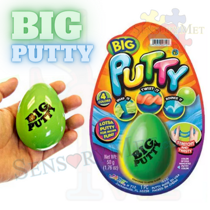 JaRu BIG PUTTY Best Autism Sensory Toy XL Egg Classic Putty - Asst. Colors