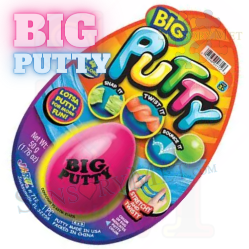 JaRu BIG PUTTY Best Autism Sensory Toy XL Egg Classic Putty - Asst. Colors