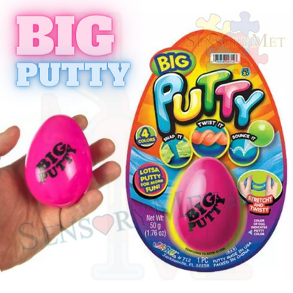 JaRu BIG PUTTY Best Autism Sensory Toy XL Egg Classic Putty - Asst. Colors