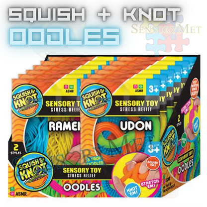 JaRu SQUISH & KNOT OODLES Best Stress Toys For Anxiety - Asst. Noodles