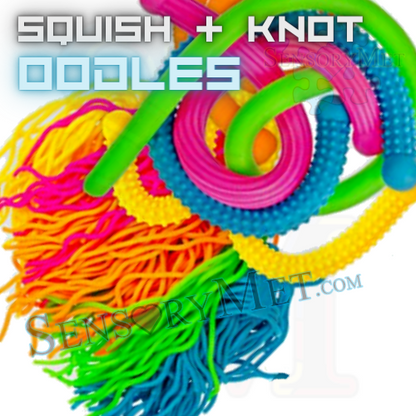 JaRu SQUISH & KNOT OODLES Best Stress Toys For Anxiety - Asst. Noodles