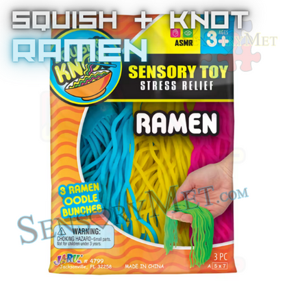 JaRu SQUISH & KNOT OODLES Best Stress Toys For Anxiety - Asst. Noodles