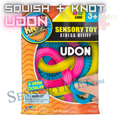 JaRu SQUISH & KNOT OODLES Best Stress Toys For Anxiety - Asst. Noodles