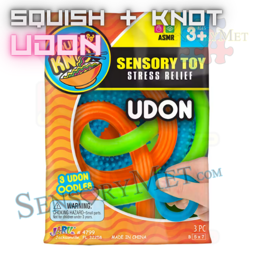 JaRu SQUISH & KNOT OODLES Best Stress Toys For Anxiety - Asst. Noodles