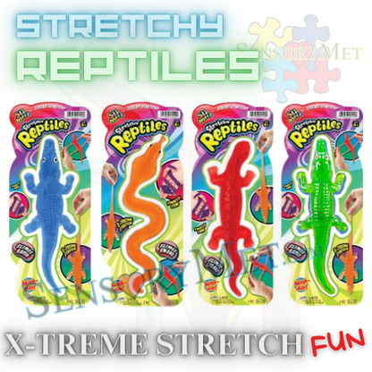 JA RU SliMeez Sticky Stretchy Reptiles Fidget Toy Snake Lizard Gator