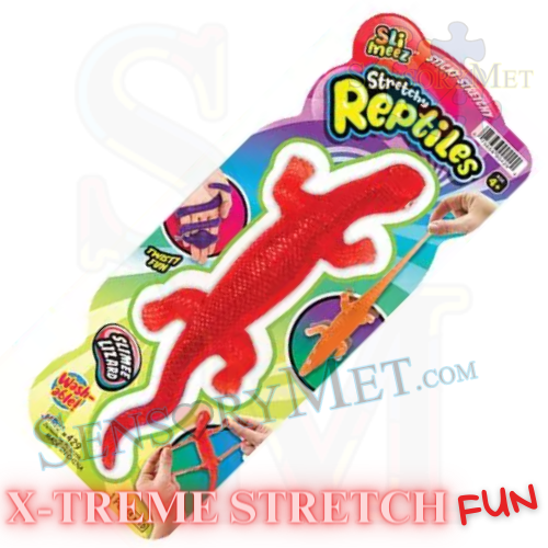 JA RU SliMeez Sticky Stretchy Reptiles Fidget Toy Red Lizard