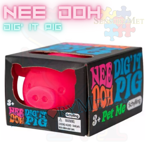 Nee Doh DIG' IT PIG Sensory Calming Fidget Toy Stress Relief Ball