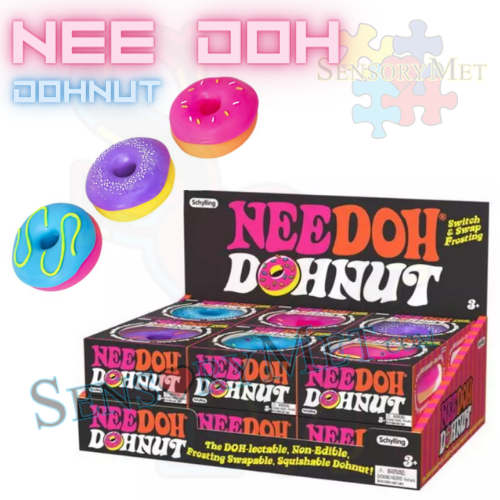 NeeDoh DOUGHNUT Autistic Special Needs Child Stress Relief Toy by Schylling Assorted Colors