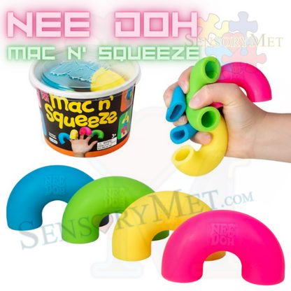 Nee Doh MAC N' SQUEEZE Sensory Calming Fidget NOODLES Stress Reliever Toys