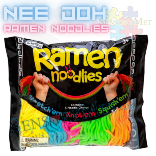 Nee Doh RAMEN NOODLIES Sensory Calming Fidget NOODLES Stress Reliever Toys